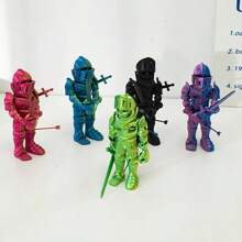 Figurine articulée d'un soldat zombie d'anime - Corps entier imprimé en 3D avec articulations flexibles, matériau plastique, faveur de fête, décoration de bureau, couleurs réfléchissantes uniques, sans électricité nécessaire - Parfait pour Noël, Halloween, Pâques, Thanksgiving. Modèle de guerrier squelette avec mouvement libre