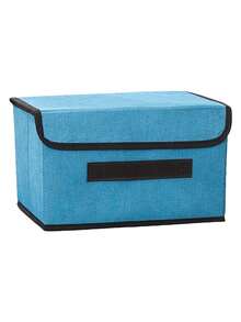 1pc Foldable Storage Box, Large Capacity Cloth Storage Bin - Ideal For Space-Saving, Clothes Organization, Decorations For Festivals, Rooms, Home, Bedroom