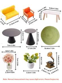 Juego de 1/2/3/5 piezas de accesorios en miniatura para casa de muñecas: muebles realistas, alfombra, gato decorativo, pintura clásica y decoración del hogar para crear una cómoda y elegante morada en miniatura. (Los productos en miniatura pueden tener pequeños defectos dentro de lo normal que no afectan el efecto general. Los compradores preocupados deben comprar con precaución.)