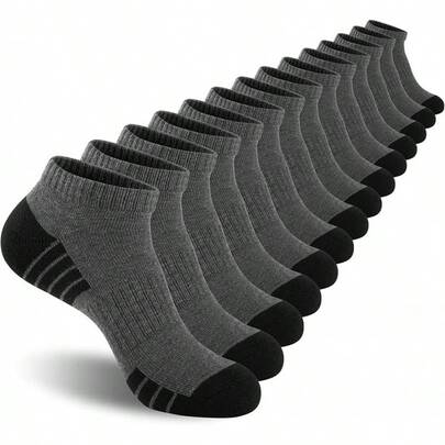 Cushioned Ankle Socks, Breathable Moisture Wicking, 7 Pairs