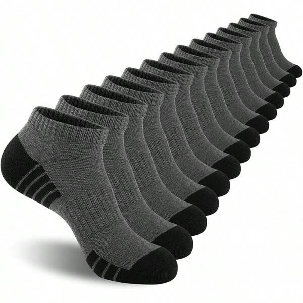7 pares de calcetines de tobillo acolchados, transpirables y que absorben la humedad