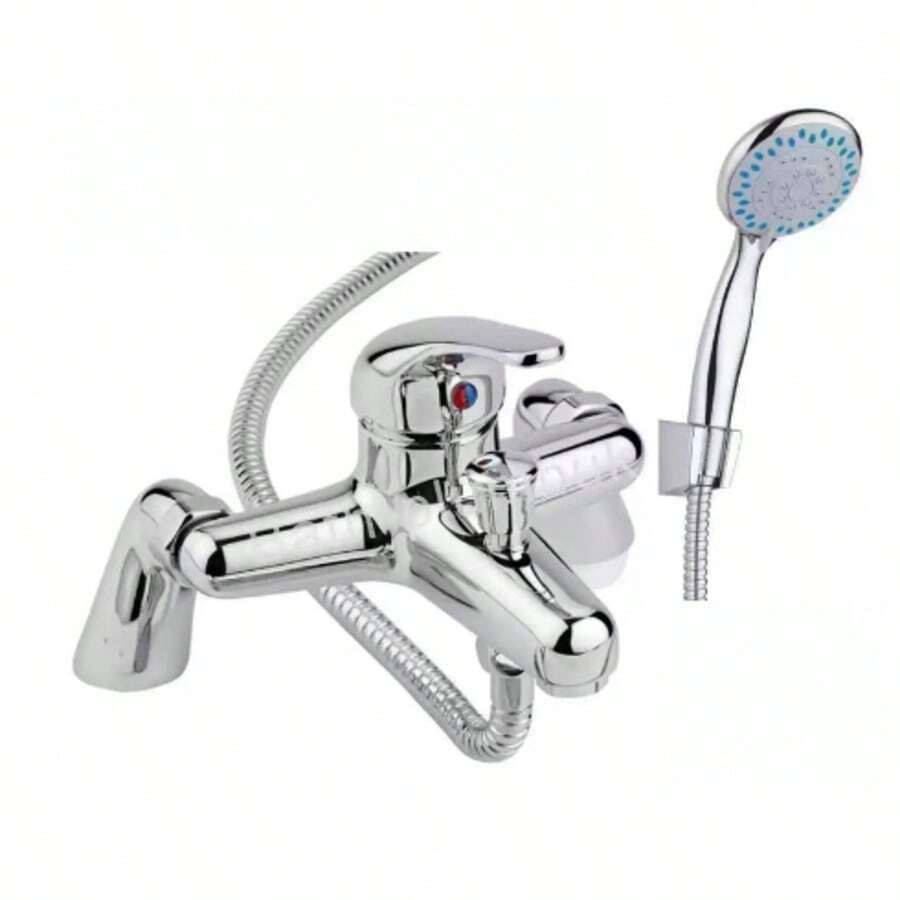 Shower Faucet Set, Chrome Sink, Shower Head, Shower Mixer, Faucet Handle Set, Faucet - Silver - View 1