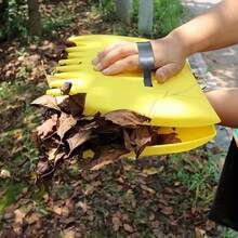 LINKOOL 2 件落叶铲手耙 - 大型塑料花园抓取器，用于拾取树叶、草屑、杂物 - 耐用园艺手动工具套装