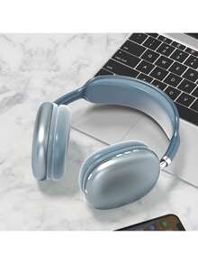 P9 Pro Max Subwoofer Bluetooth Headsets Wireless Headsets Bluetooth 5.0 Sports Headsets Bass Wireless Headsets - Blue - View 2