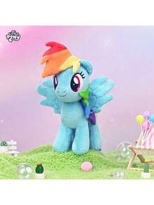Hasbro 30厘米官方毛绒娃娃，卡通软娃娃，可爱儿童娃娃，女孩礼物（彩虹小马） - Rainbow Dash - 查看 3