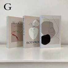 1 pieza/3 piezas Libros falsos plegables, Juego de libros falsos de lujo para decoración de sala de exposición, mesa de café, villa, hotel, hogar, fotografía