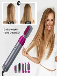 5-In-1 Brush: Hair Dryer, Comb, Styler, Volume Enhancer, Professional 110V - 查看 2