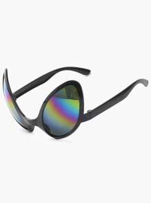 2 buc bandă de susținere și ochelari extratereștri, ochelari de soare curcubeu extratereștri, bandă de susținere cu antenă Popper, recuzită pentru costume de petrecere pentru cosplay, potrivită pentru bărbați și femei Halloween