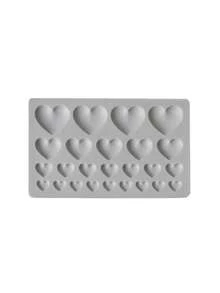 2/1 个 6.93 英寸心形硅胶模具（17.3 厘米）- 不含 PA 的烘焙模具，用于制作巧克力、糖果、果冻、蜡烛和肥皂 | 不粘 DIY 甜点工具 | 情人节烘焙配件 - 彩色 - 查看 6