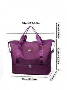 1 Túi du lịch thời trang bằng nylon chống thấm nước và chống mài mòn dành cho nam và nữ dành cho sinh viên đại học khi đi du lịch trở lại trường để tập thể dục Túi xách tay Túi xách tay Túi tập thể dục Túi cuối tuần cho kỳ nghỉ kinh doanh Túi hành lý ngày lễ Túi qua đêm cho vali Túi du lịch Túi du lịch cho hành lý Túi xách tay Túi đại học Túi hành lý Túi cuối tuần Túi bệnh viện Túi mùa đông cho trường học Phụ kiện trường học Đồ dùng học tập - Màu đỏ tím - Xem 3