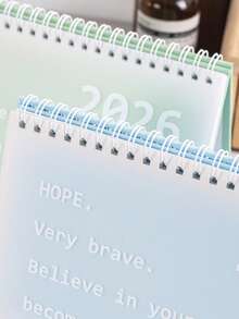 1pc Simple Gradient Color 2026 Desk Calendar, Vertical Flip Design Desk Calendar - Home & Office Daily Itinerary Planner, Unique Desk Decorations For Gifts For Friends - Multicolor - View 3