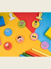 Hasbro 1 Pc Sesame Street Mini Badge Blind Box - Cute Badges For Backpacks And Clothes, Great Gift For Friends, Dress Accessories Pin (Random Delivery)