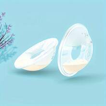 2pcs/Pack Soft Silicone Breast Shield, Breast Milk Collector& Nipple Protectors, Breast Shell, Reusable Nursing Pad Nursing Cup,Portable Travel Milk Saver For Breastfeeding - Clear - View 3