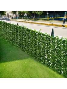 Expandable Artificial Evergreen Ivy Privacy Fence Screen - Plastic Vine Leaves Panel For Artificial Green Wall, Outdoor Garden, Patio, Yard, Balcony Decor, Multi-Purpose Greenery Hedge Covering, Suitable For Thanksgiving
