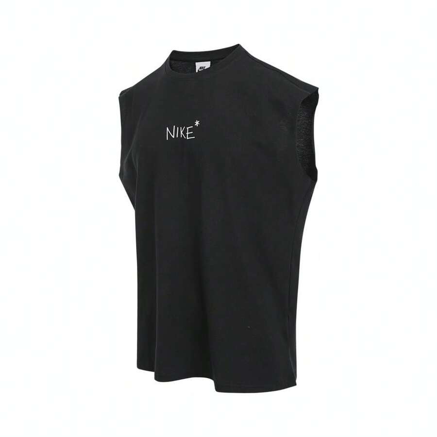 Nike 男士 AS M NSW GFX SLVLS TOP GCEL 休闲无袖上衣 IH9266-010 - 黑色 - 查看 1