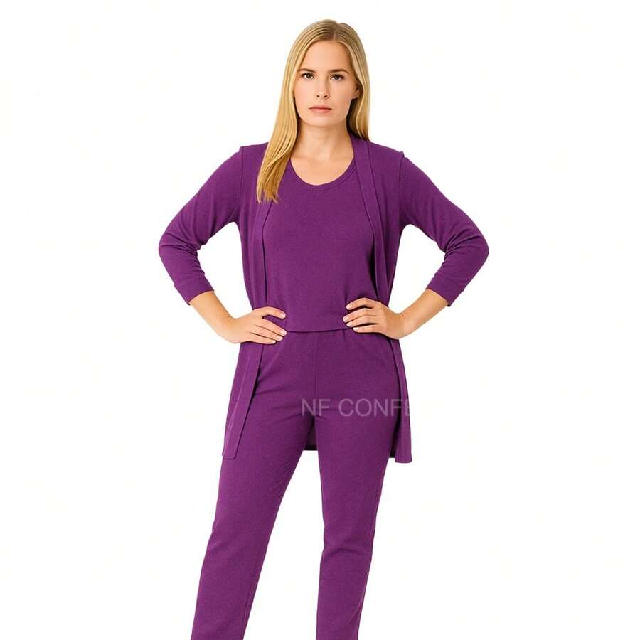 Women Two-Piece Outfits - 紫色 - 查看 1