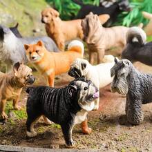 1 件狗狗雕像，逼真的塑料小狗雕像，手绘仿真小狗动物玩具，狗狗蛋糕装饰圣诞生日礼物