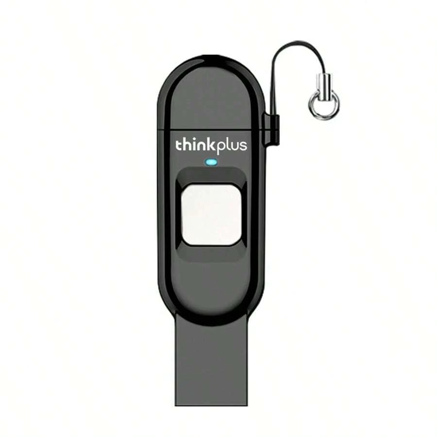 Lenovo Ổ đĩa flash USB TFU301 Kết nối trực tiếp điện thoại di động USB3.0 + Type-C Giao diện kép nhận dạng vân tay để ngăn rò rỉ Máy tính / điện thoại di động / máy tính bảng phổ thông Thân máy chống sốc bằng kim loại Niken ngọc trai - Ngọc trai niken - Xem 1