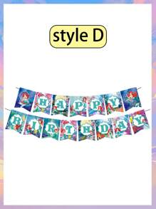 Disney Decoraciones de bandera y banner de fiesta de series como , Deadpool, La sirenita, Stitch, regalos pequeños para fiestas, decoraciones de escena de fiesta, arreglos de fiesta de cumpleaños al aire libre, decoraciones de cumpleaños, decoraciones de fiesta de festival, pancartas de "Feliz cumpleaños", decoraciones de fiesta temática variadas, decoraciones de escenario de cumpleaños, colgadores de decoración de fiesta popular de Disney