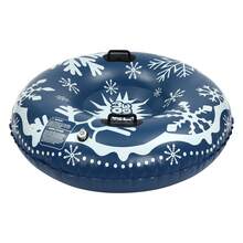 3PCs Snow Tubes For Sledding Heavy Duty, Portable Snow Sleds For Kids And Adult, 40 Inches PVC Ski Circle, Inflatable Snow Sled - Blue and White - View 10