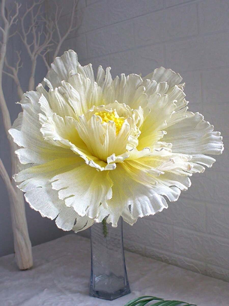 Flor de peonía artificial grande de 40 cm para decoración de arco de boda, fondo, decoración de escaparates de centros comerciales y accesorios de estudio - Estilo 5 - Ver 1