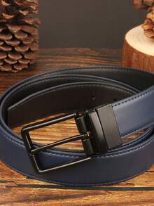 高品质压花 PU 皮革男士奢华休闲腰带，配针扣，西部牛仔爱好者的最佳礼物，纯色 PU 皮革休闲腰带，适合所有季节，休闲、商务、男朋友、丈夫、父亲、爸爸男士礼物，日常穿着、时尚、青少年、户外、度假、运动、旅行、街头、波西米亚风、复古 - 彩色 - 查看 4