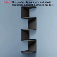 1 件多层转角搁板、浮动转角搁板、墙壁收纳架、易于组装的分层壁挂式搁板，适用于卧室、浴室搁板、厨房、办公室、客厅、书架 - 白色 - 查看 4