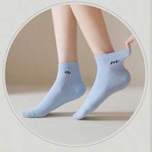 1/7 Paar (Zufallsversand) Damen Socken mit bunten, personalisierten und kurzen, knöchellangen Buchstaben, modisch und vielseitig, geeignet für den täglichen Gebrauch