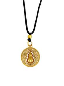Colar com pingente de cabaça giratório de alta qualidade, estilo neochinês, luxuoso, de aço inoxidável, com strass, para mulheres