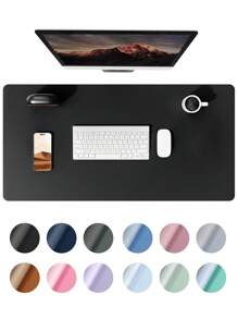 Non-Slip Desk Pad,Mouse Pad,Waterproof PVC Leather Desk Table Protector,Ultra Thin Large Desk Blotter, Easy Clean Laptop Desk Writing Mat For Office Work/Home/Decor(Pink)