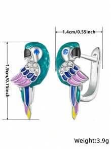 1 Par de Aretes Elegantes de Circonita Cúbica para Niñas, Regalo para Niñas, Decoración Diaria para Fiesta, Joyería, Regalo de Cumpleaños