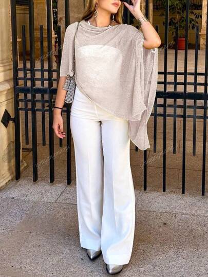Elegante y de moda cárdigan de punto suelto, para mujer, con ajuste relajado, ligero y muy versátil, apropiado para salidas casuales, viajes de ocio y la playa - Primavera y Verano