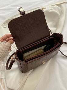 Women's Fashion Casual Versatile Solid Color Leather Decorative Crossbody Bag , New Year