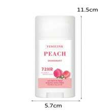 عصا مزيل عرق بعطر الخوخ 75 جرام، عطر منعش، خالي من الألومنيوم، مكونات نباتية، حماية من الرائحة لمدة 48 ساعة، هدية رائعة للصديقة أو الأم في عيد الحب أو عيد الميلاد