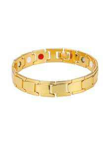 1 pièce Bracelet métallique magnétique à la mode et polyvalent pour hommes