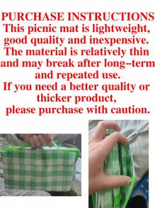 1 Piece Outdoor Picnic Mat, Portable Thickened Camping Mat, Beach Moisture-Proof Mat, Tent Ground Mat, Waterproof Lawn Mat, Travel Blanket For Indoor And Outdoor Family Games.