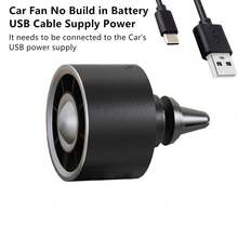 1pc Car Air Vent Cooling Fan, USB Powered Strong Turbine Fan With Gradient Color Atmosphere Light, Low Noise Multi-Function Mini Car Interior Cooling Fan - Wired Car Fan - View 10