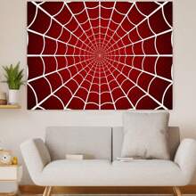 1pc Super Hero Spider Web Birthday Party Backdrop Banner - (82.7x59.1 59.1x39.4 39.4x29.5 Inch), Multi-Purpose Unisex Party Decoration Background, Suitable For All Seasons, Indoor/Outdoor, Photography Studio, Garden, Party Decor