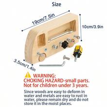 Kids Wooden Montessori Screwdriver Busy Board Set, Montessori Toys For 3 4 5 Toddler & Kid, Preschool Early Learning Eductational Sensory Toys For Toddler Fine Motor Skills Toy Classroom STEM Toys For Toddlers - View 2
