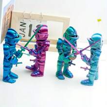 Figurine articulée d'un soldat zombie d'anime - Corps entier imprimé en 3D avec articulations flexibles, matériau plastique, faveur de fête, décoration de bureau, couleurs réfléchissantes uniques, sans électricité nécessaire - Parfait pour Noël, Halloween, Pâques, Thanksgiving. Modèle de guerrier squelette avec mouvement libre