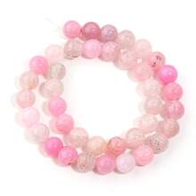1 pièce de perles d'agate rose poussiéreux naturel, 6 mm/8 mm/10 mm style vintage à la mode fait main pour le DIY, convient pour les bracelets, colliers, bijoux, pendentifs, décorations, accessoires