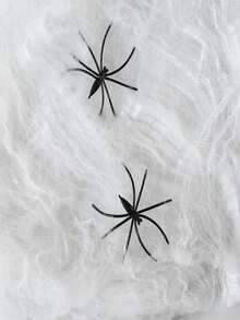 5pcs Halloween Spider Web Decoration Set, Stretchable, Suitable For Indoor And Outdoor Use, Create Spooky Atmosphere, Super Elastic Spider Web, Includes 2 Realistic Spiders, Ideal Choice For Halloween Decoration - Multicolor - View 13