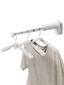 Suszarka podróżna z 5 haczykami, przenośny składany wieszak na pranie do użytku w hotelach, nie wymaga wiertarki, chowany gadżet do suszenia