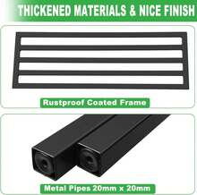 Metal Plant Stand Outdoor Plant Shelf Indoor,2 Tier Heavy Duty Ladder Plant Stands For Multiple Plants,26" L X 20.25" H X 17.75" W,Black - 黑色 - 查看 2