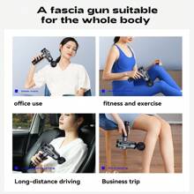 Professioneel handmassagepistool, massagepistool voor diepe weefselmassage, stille borstelloze motor en draagbaar massagepistool met 8 verwisselbare koppen voor diepe spierverlichting en ontspanning, ontspannend cadeau
