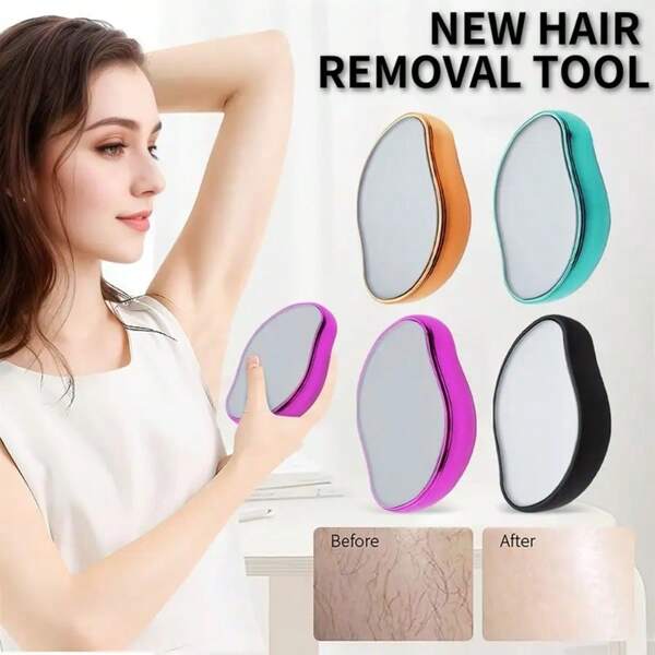 Crystal Physical, Painless Hair Removal Eraser - Reusable, Easy To Clean, No Battery Needed, For Body Care, Depilation, Beautician And Trimmer