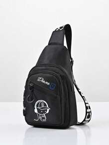 Customized Chest Bag, Can Be Printed With Personalized Name Or Holiday Greetings. Create A Unique Crossbody Bag. Cute Cartoon, Fashionable And Versatile, Casual And Versatile Headphone Printed Waist Bag, Lightweight Coin Purse, Can Store Names, Letters, Lucky Numbers, Etc. Very Suitable For Teenagers To Go To School And Daily Travel. Can Be Used As Birthday Gifts, Friends Gifts, Daughter Gifts, Souvenir Bags, Christmas Gifts, New Year Gifts.