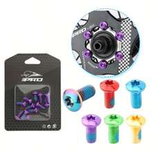 12 piezas Pernos de rotor de disco de bicicleta de montaña de colores, tornillos de rotor de freno de disco de acero de aleación, conjunto de tornillos T25 para pastillas de freno de disco