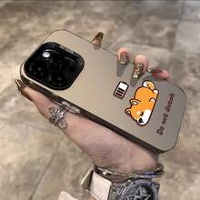 Funda de teléfono móvil colorida y plateada con diseño de Corgi, adecuada para  16, modelo femenino 16Prp, nueva funda de teléfono móvil 16Promax, moderna y a la moda, funda protectora de alta gama para  15, funda de alta gama para  15Pro, funda de teléfono móvil para  14Pro, funda de  14Promax, funda de  14 a prueba de caídas, funda personalizada y creativa para  13/13Pro/13Promax - Plateado - Ver 2