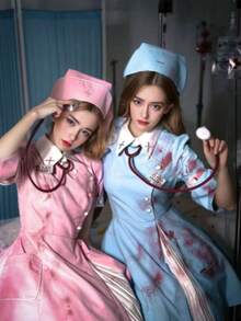 单头单面听诊器配备多色可选听诊器，可作为与医生耳机万圣节拍照的氛围道具